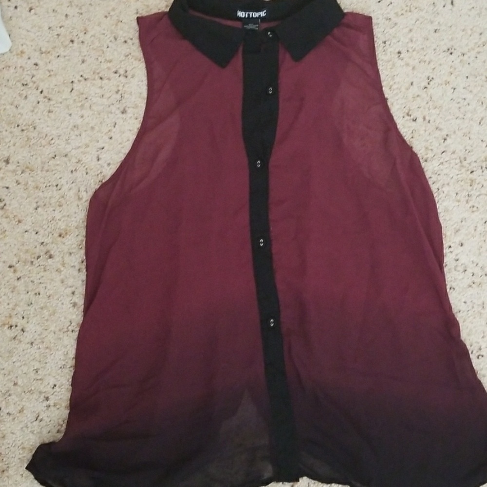Ombre Button up tank